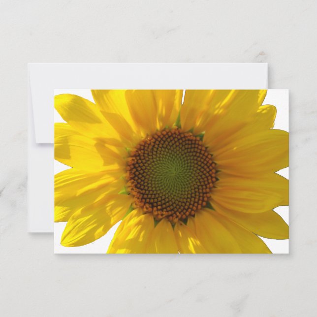 Sunny Sunflower Personalized Blank Notecard (Front)