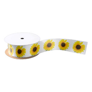 Sunny Sunflower Ribbon Satin Ribbon