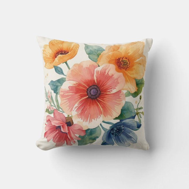Sunny Sunflower  Throw Pillow (Front)