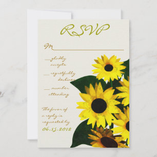 Sunny Sunflowers -rsvp cards