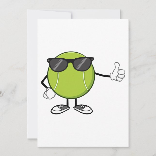 Sunny Tennis Ball Invitation (Front)