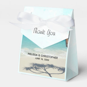 Sunny Tropical Beach Ocean Paradise Wedding Favor Box