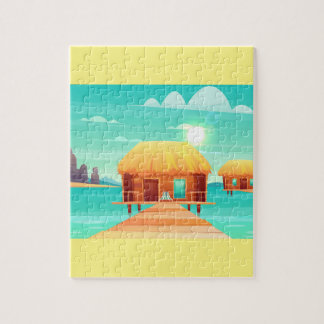 Sunny Tropical Seacoast Jigsaw Puzzle