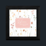 Sunny Wildflower Wedding Pink ID1023 Gift Box<br><div class="desc">This chic wedding suite with it's warm sunny colour palette, handwritten script font and delicate wildflower arrangements has a timeless and sophisticated look that will impress your guests and help make your special day unforgettable. This gift box for any of the bride's wedding party members, is shown here on white...</div>