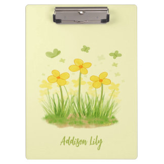 Sunny Wildflowers & Butterflies Clipboard