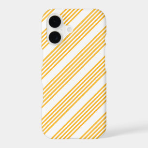 Sunny yellow and white five stripe pattern
