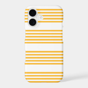 Sunny yellow and white five stripe pattern