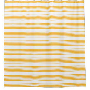 Sunny yellow and white five stripe pattern