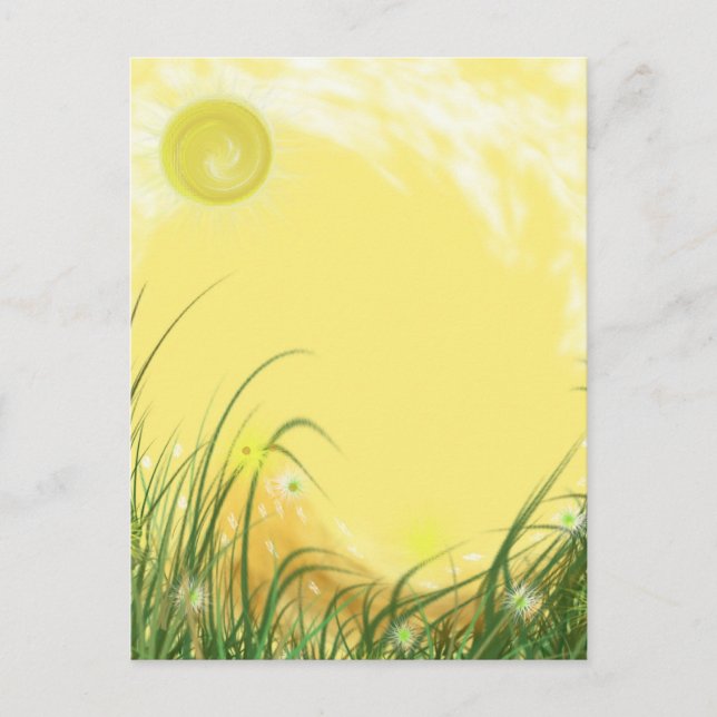 Sunny Yellow Fantasy background Postcard (Front)