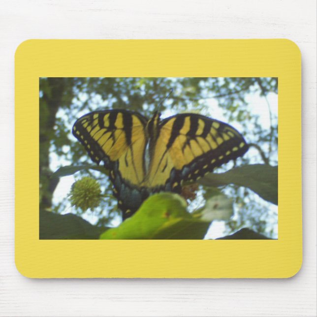 Sunny Yellow Monarch Mouse Pad (Front)