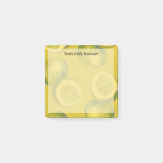 Sunny Yellow Painterly Lemon Mom Reminder Post-it Notes