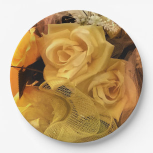 Sunny Yellow Rose Paper Plates
