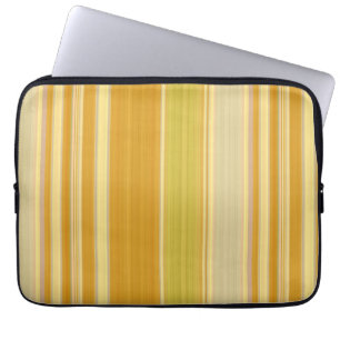 Sunny Yellow Stripes Laptop Sleeve