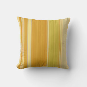 Sunny Yellow Stripes Throw Pillow