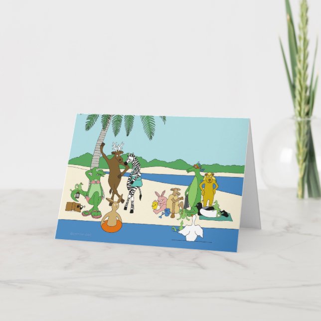 Sunnyside Up Beach Birthday Card (Front)