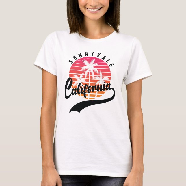 Sunnyvale, California Retro Sunset Women's T-Shirt (Front)