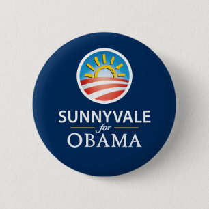 Sunnyvale for Obama Button - Blue
