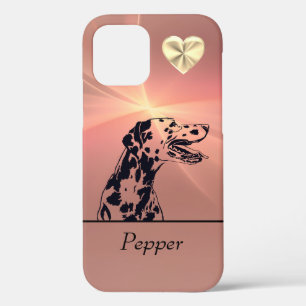 Sunray rose encre Dalmatien Chien Coque 12