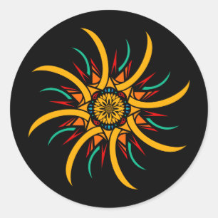 sunrays classic round sticker