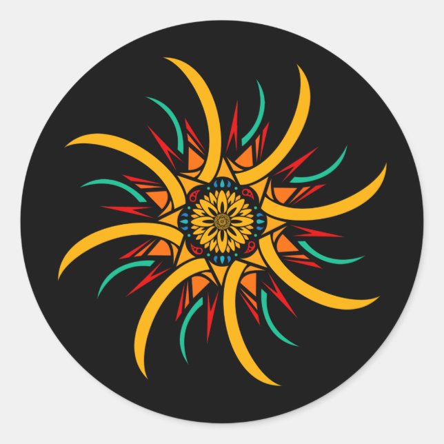 sunrays classic round sticker (Front)