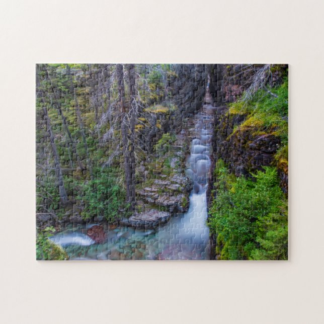 Sunrift Gorge In Glacier National Park, Montana Jigsaw Puzzle (Horizontal)