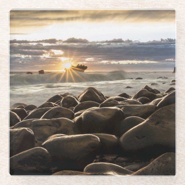 sunrise-1239727 glass coaster (Front)