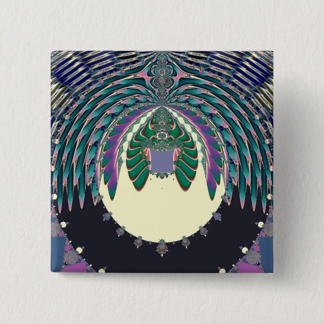 Sunrise 2 Inch Square Button (Front)