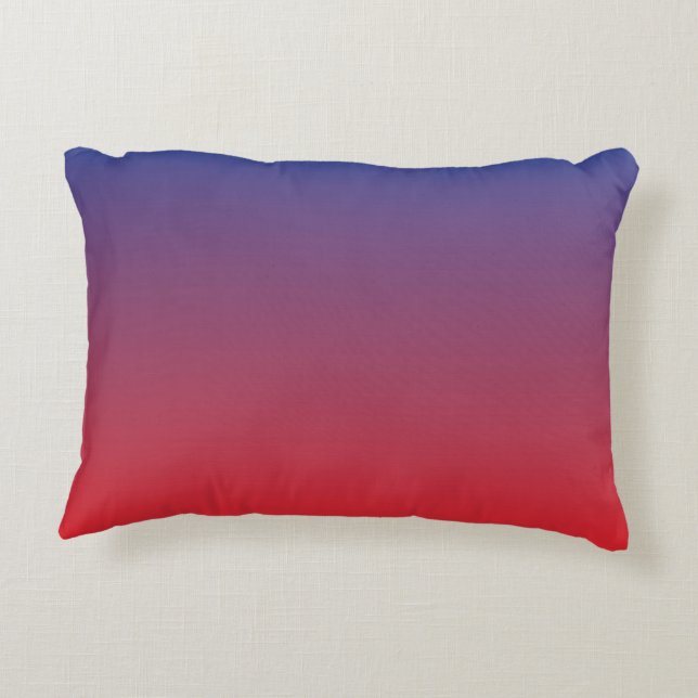 Sunrise 2 (red blue gradient) accent pillow (Back)