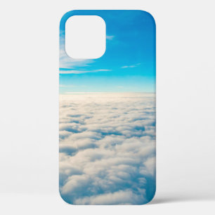 Sunrise above clouds from airplane window iPhone 12 case