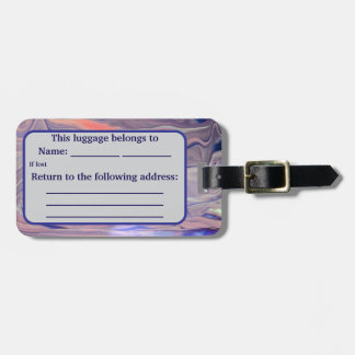 Sunrise Acrylic Pour Inspired Luggage Tag