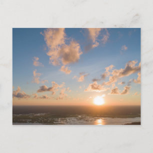 Sunrise Aerial Image Coastal Horizon Postcard