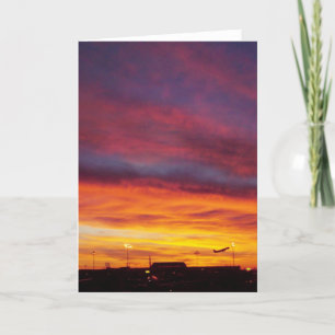 Sunrise Airplane Departure Card