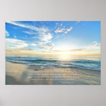 Sunrise and Beach Inspirational Quote Poster