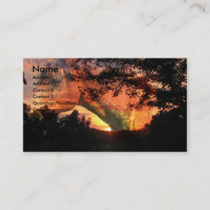 Sunrise and Horse Head Business Card