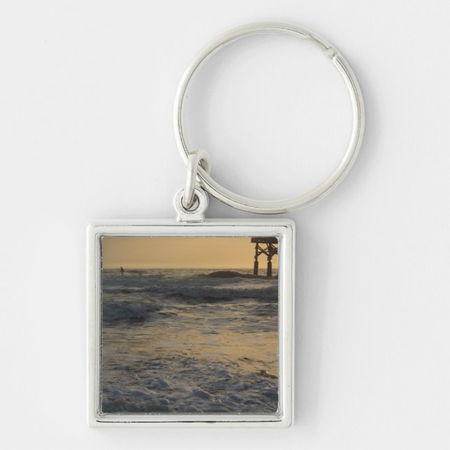 Sunrise and Paddleboarding Keychain (Front)