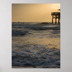 Sunrise and Paddleboarding Poster