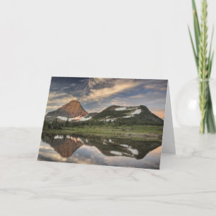 Sunrise and reflection, Glacier National Park, Card