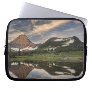 Sunrise and reflection, Glacier National Park, Laptop Sleeve