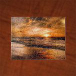 Sunrise and Seascape Jigsaw Puzzle<br><div class="desc">A glowing sky as the sun rises over the sea. A seascape with colours of orange from from the rising sun.</div>
