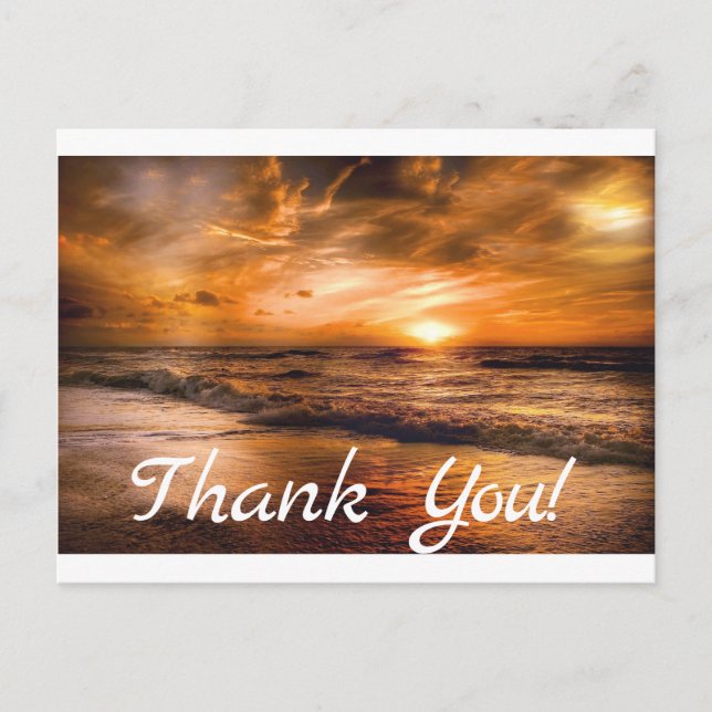 Sunrise and Seascape Postcard (Front)