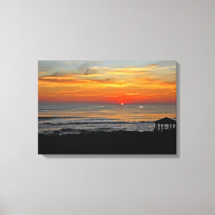 Sunrise And Shore Canvas Print