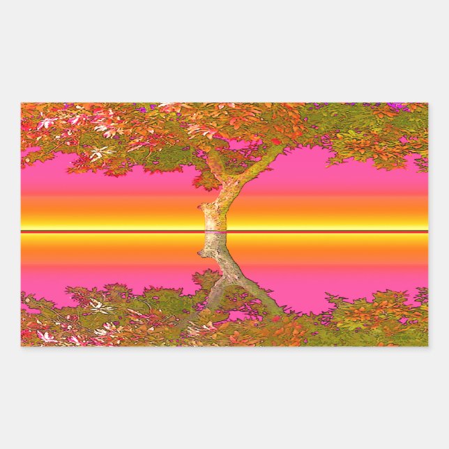 Sunrise and Sunset with Tree Sticker (Front)
