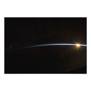 Sunrise as viewed in space photo print