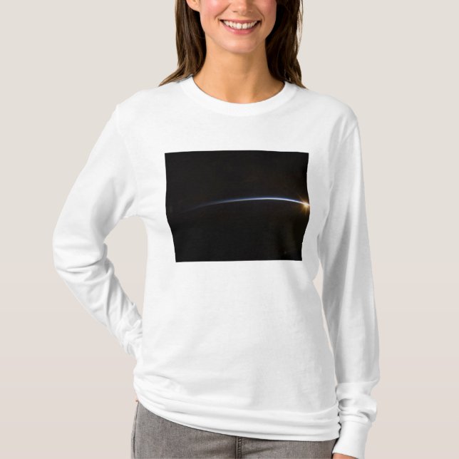 Sunrise as viewed in space T-Shirt (Front)