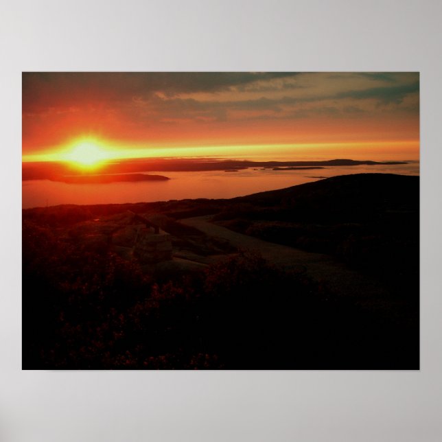 Sunrise at Acadia National Park, Cadillac Mountain Poster (Front)