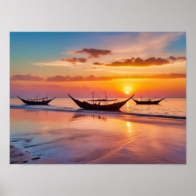 Sunrise at Al Wakrah Beach –   Qatar Poster (Front)