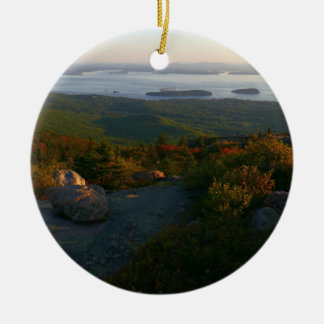 Sunrise at Cadillac Mountain II Ceramic Ornament
