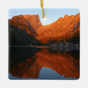 Sunrise at Dream Lake III Ceramic Ornament