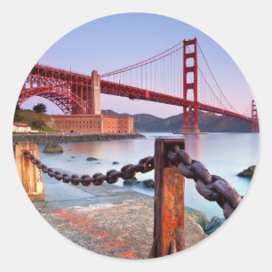 Sunrise At Fort Point Classic Round Sticker