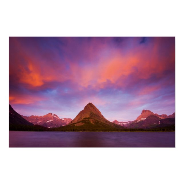 Sunrise at Glacier Poster (Front)